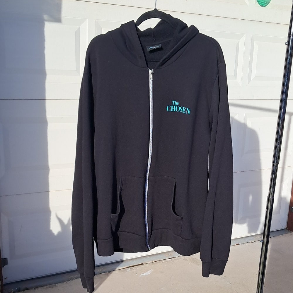 The Chosen Black Zip-Up Hoodie for Men